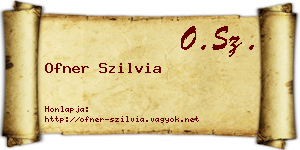 Ofner Szilvia névjegykártya